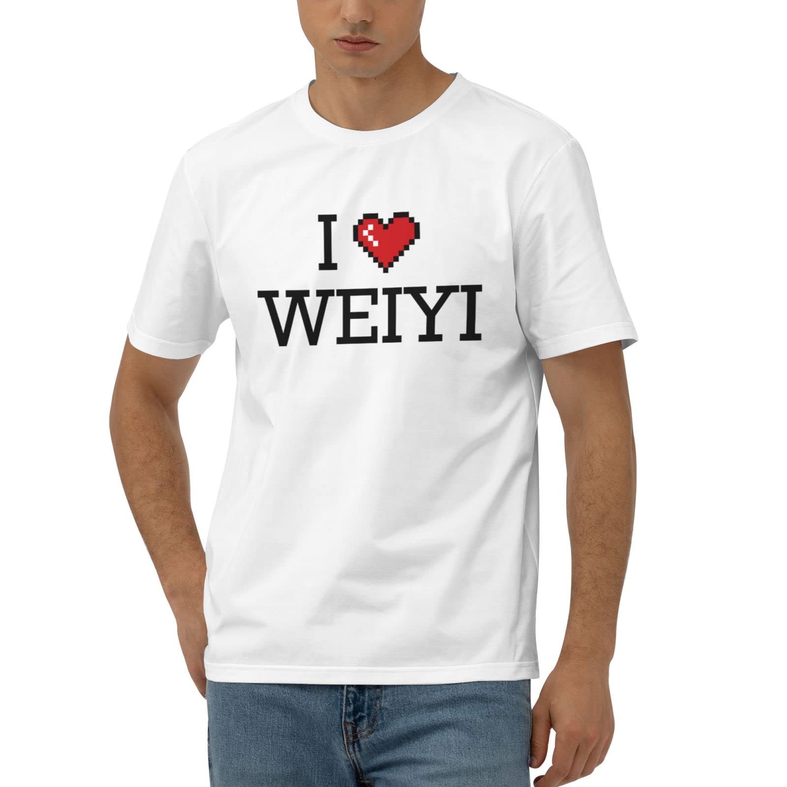 Funny T Shirts for Women I Love Weiyi T Shirt Mens Funny Shirts (Color : Colour, Size : X-Large)