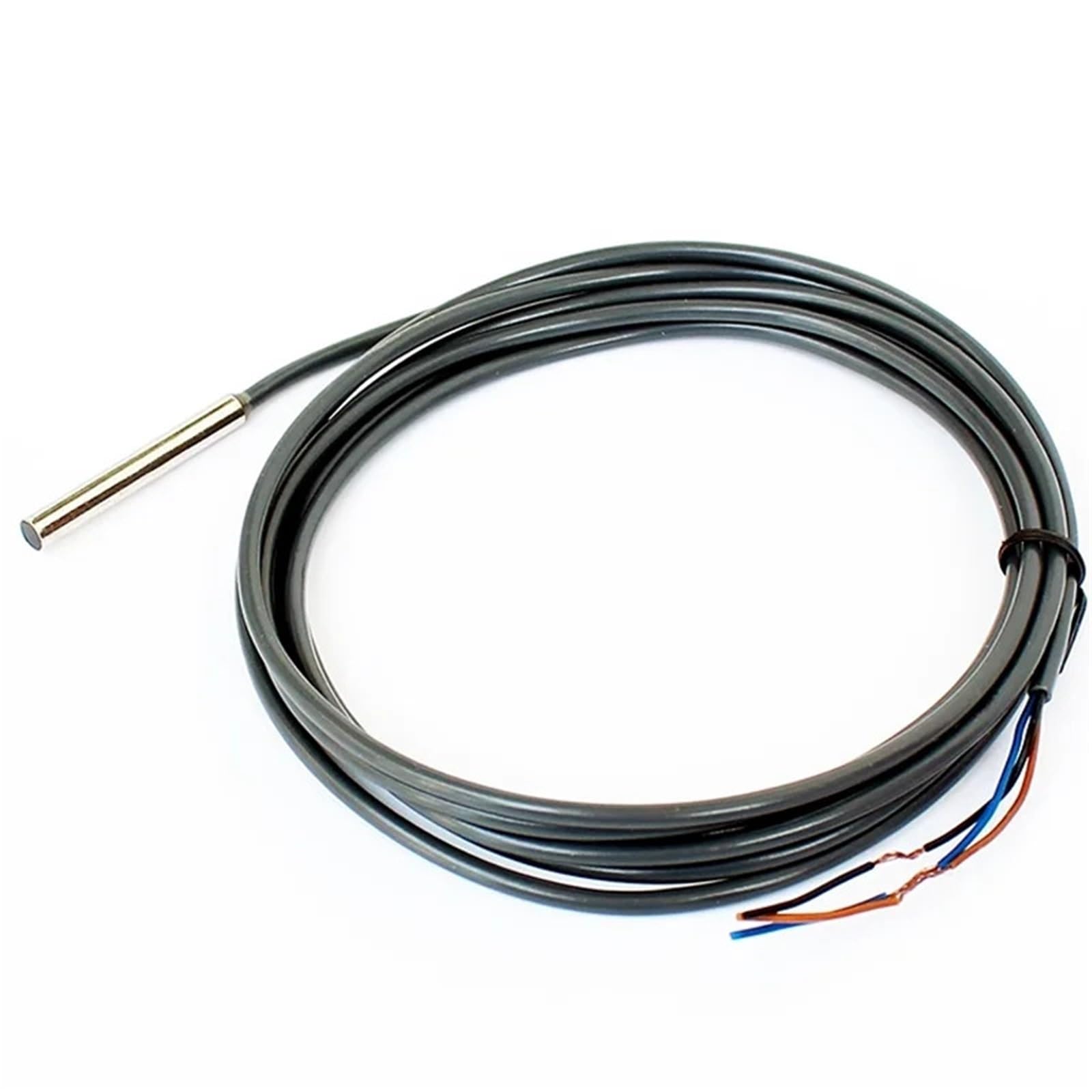 Sensor de interruptor de proximidad pequeño M3 IP67 resistente al agua NPN o PNP sin rosca 24 V CC detección de metales