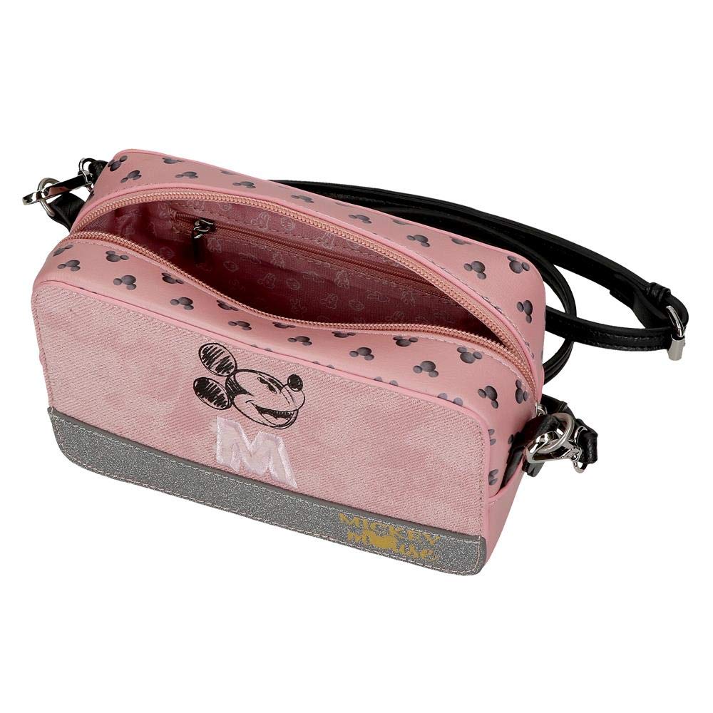 Disney Mickey The Blogger Tracolla Rosa 19,5x11,5x7,5 cms PVC e poliestere