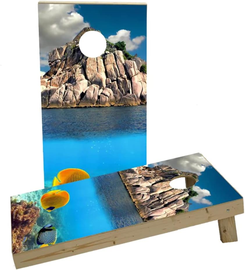Coral Reef Custom Cornhole Board Game Set