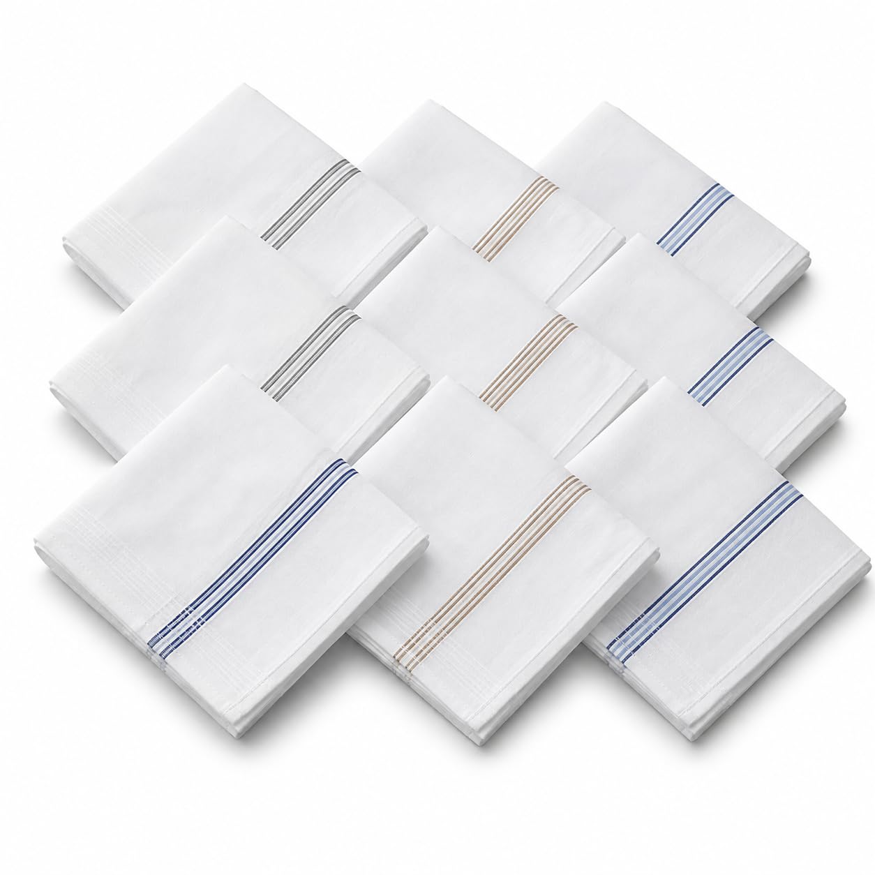 Men’s Cotton Handkerchief Pack of 9 | Large Size 16 x 16 Inches-picture-44