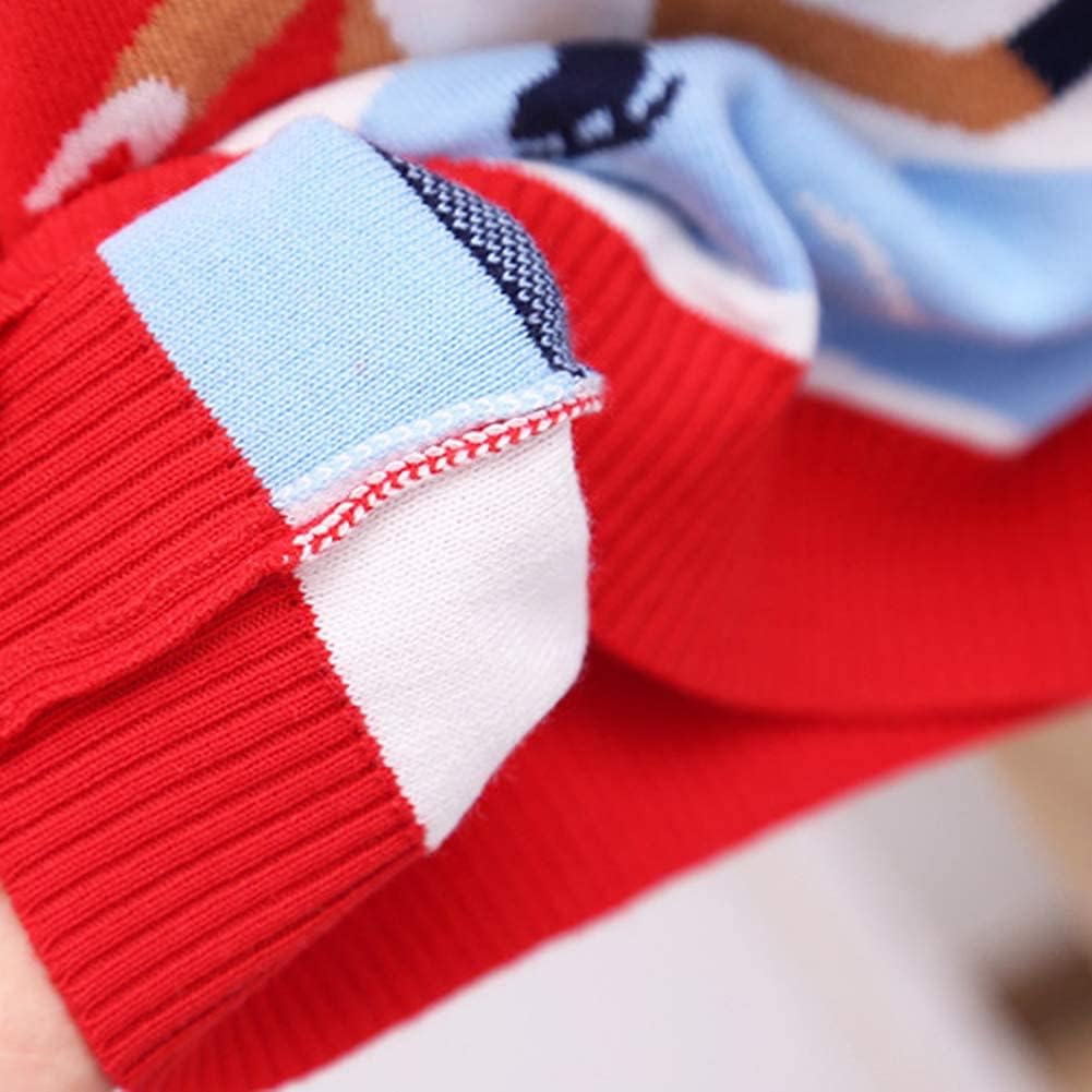 Girl Ugly Christmas Sweater - Boy Double Layer Knitted Reindeer Holiday Xmas Pullover Sweater Kids 2-9 Years Old - Image 6