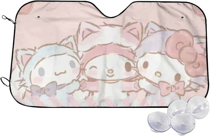 Amazon マイメロ ハローキティ 車用サンシェード 車 フロント フロントサンシェード カーサンシェード フロントガラス用 日焼け防止 断熱 遮光 日除け 夏冬兼用 折畳み 便利 簡単収納 アニメ グッズ 雑貨 かわいい おしゃれ 車用品 S 70x130cm サンシェード 車