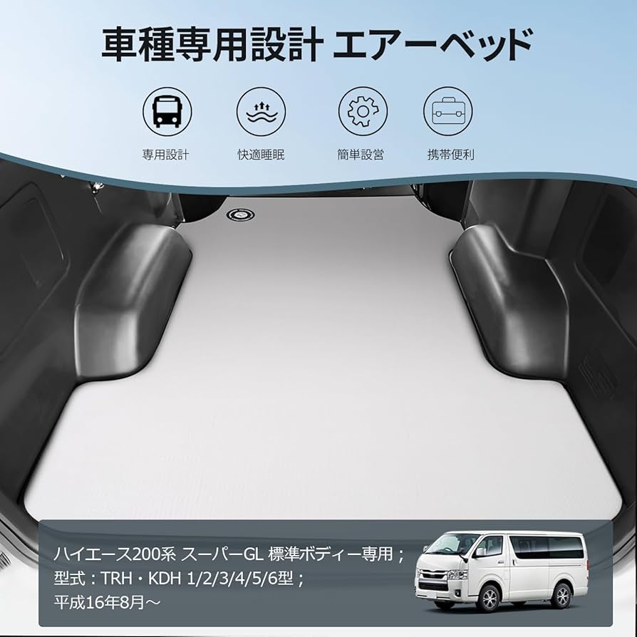 ハイエース200系　車中泊用マット　2枚セット 楽天市場】【即納】Cartist トヨタ ハイエース 200系 車中泊