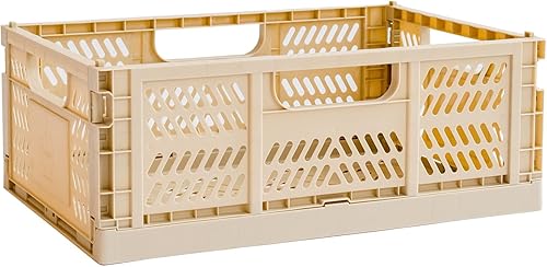 3 Sprouts Caja plegable moderna - Grande - Arena