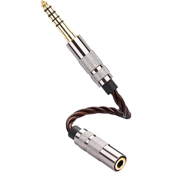 SinLoon 4.4 mm to 3.5 mm Audio Adapter Cable, Balanced Male to Stereo Female, HiFi Gold-Plated OFC Braided Connector, 15 cm S