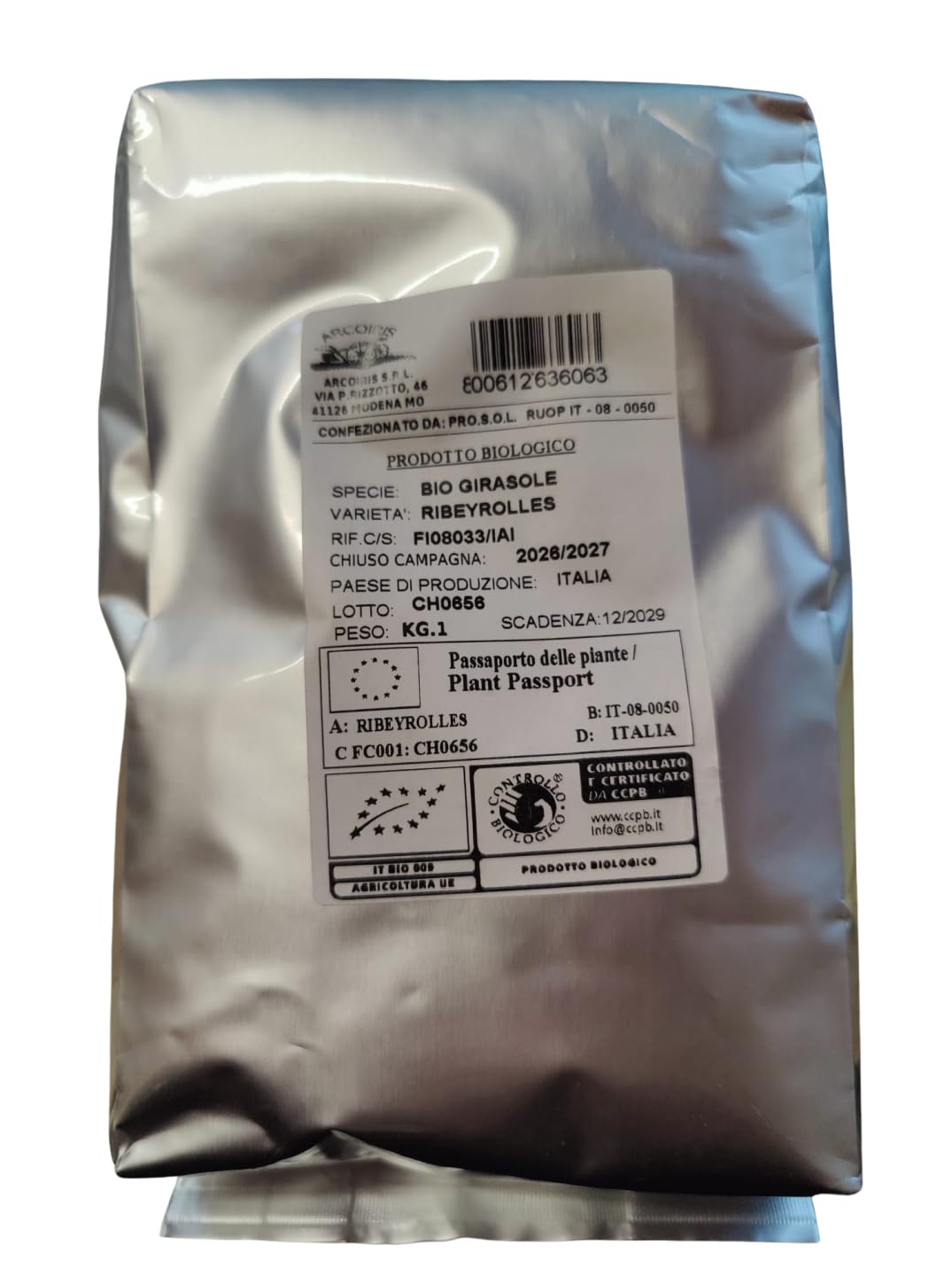 Girasole Bio Ribeyrolles Semi Melliferi 1 Kg – Semi per Api e Apicoltura, Pianta Mellifera Alta Produzione Nettare, Resistente Siccità, Semina Primavera