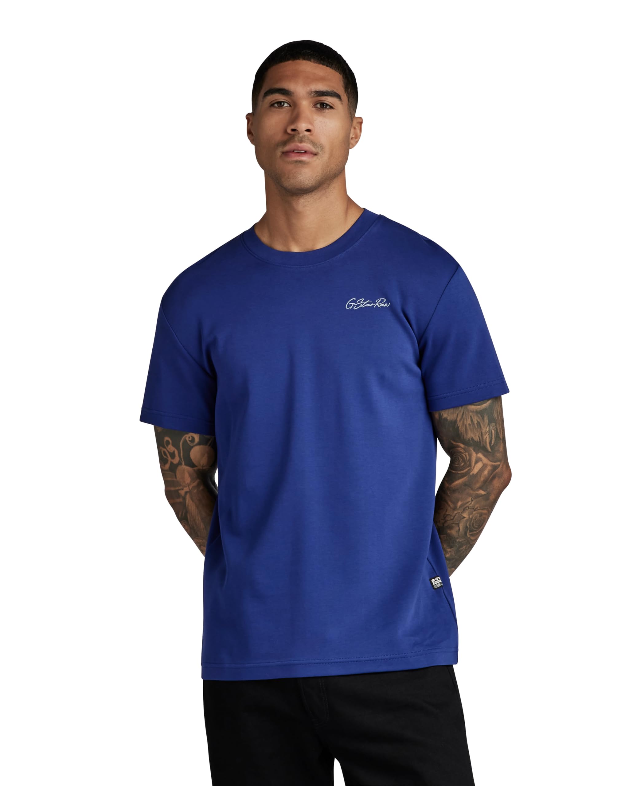 G-Star Men's Multi Graphic T-Shirt, Blue (ballpen blue D23897-C812-1822), L