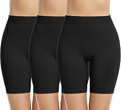 Memoryee 3 Pieces Women's Anti-Chafing Elastic High Waist No Boxer Shorts Leggings for Yoga and Cycling