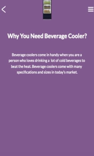 Beverage Cooler Info