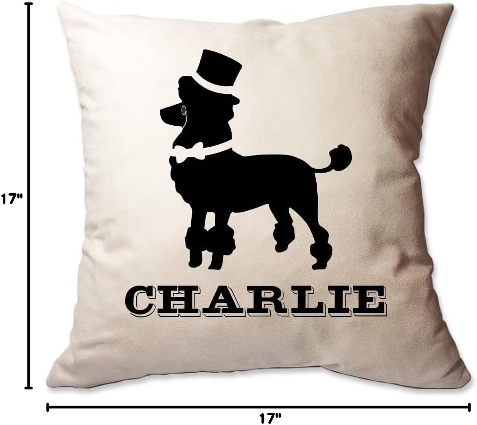 Personalized Fancy Poodle Throw Pillow