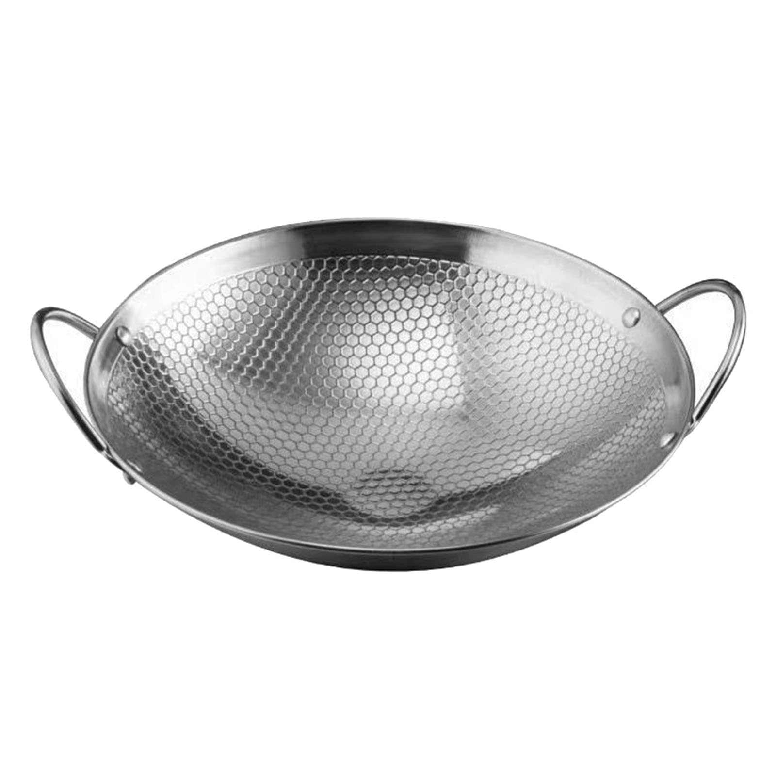 Nucelit Stainless Steel Honeys Comb Skillets Nonstick Frying Pan with Ergonomic Handle for Outdoor Camping and Home Cooking Stainless Steel Honeys Comb Skillets
