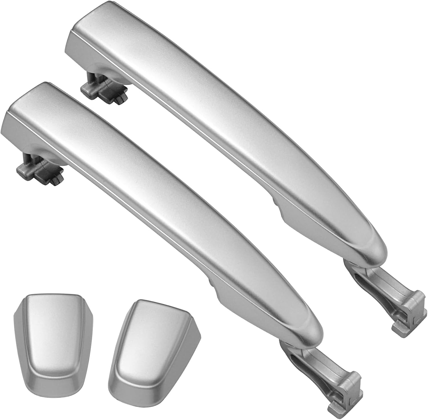 2Pcs Sliding Door Handle Compatible with Toyota Sienna 2004-2010, Rear Left & Right Side 69213-08020 69227-08040,Silvery