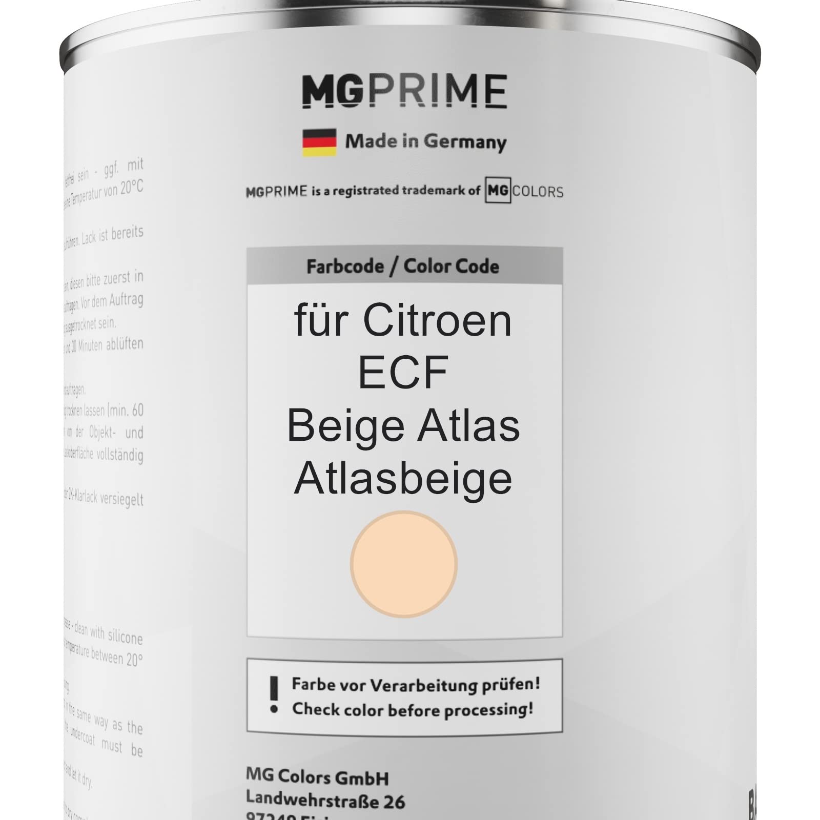 MG PRIME Peinture Voiture Bombes Aérosols Pour Citroen AC074