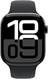 Apple Watch Series 10 (46mm GPS) Smart Watch with Jet Black Aluminum Case and Black Sport Strap (S/M) Fitness Tracker, ECG App, Retina Display Always On - 2