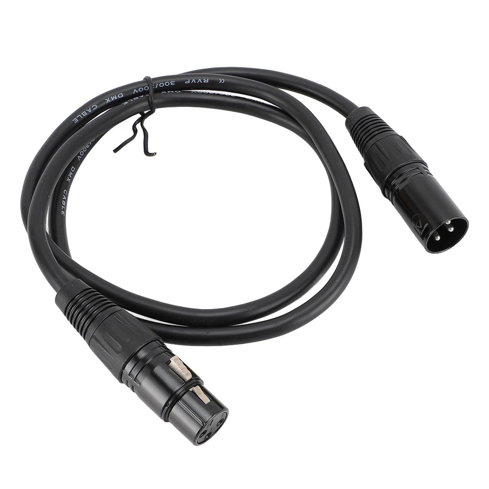 Yosoo Health Gear 10PCS Cable de Señal de Escenario PVC XLR Macho a Hembra Cable 1m Negro 3 Pines Plug and Play para Iluminación de Escenario Sistemas de Sonido Micrófono Uso en Estudio en Casa