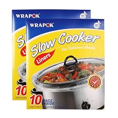 Slow Cooker Liners Kitchen Disposable Cooking Bags BPA Free for Oval or Round Pot Large Size 13 x
