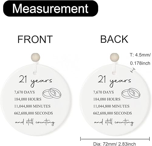 Miniatura 4 de 21 boda para ella o él, regalo de matrimonio de 21 años para pareja, regalo de aniversario de latón para esposa y esposo