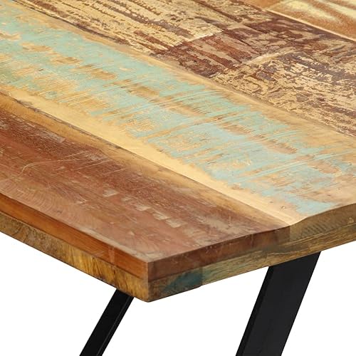 Miniatura 5 de 70.9x35.4x29.9 Reclaimed Wood Dining Table Seats 8, Iron Legs