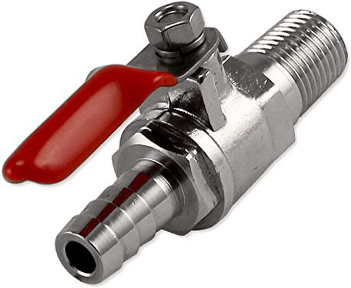 Air/CO2 Shutoff Valve Npt x x, 1/4" Barb