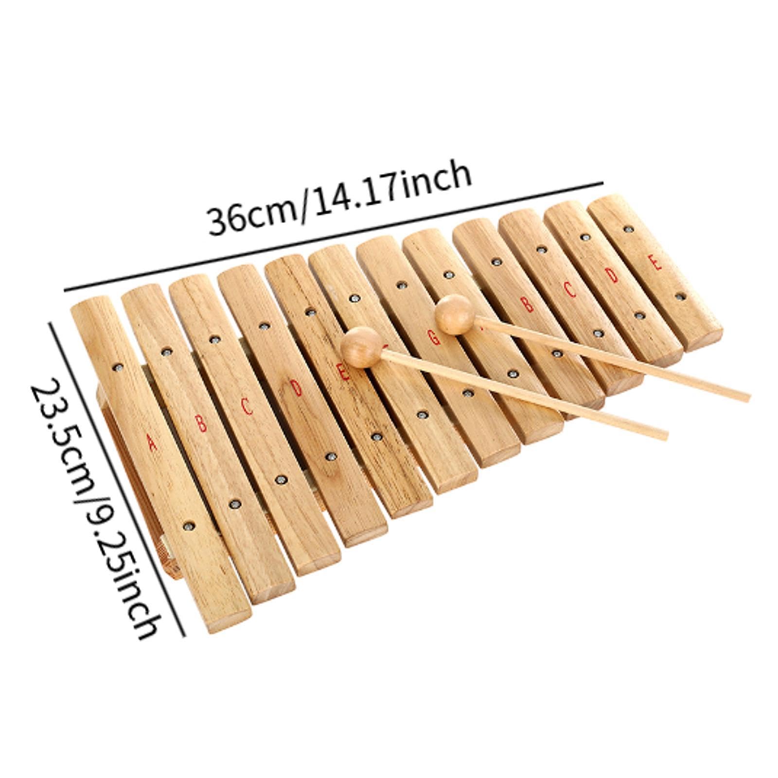 Xilófono Infantil, Juguete Educativo de Madera, Herramienta Musical para Desarrollo Motor, 12
