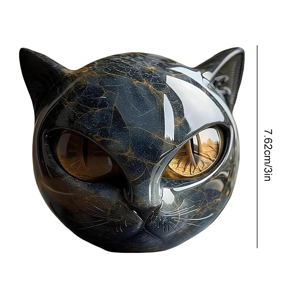 Scultura di Gatto Nero Halloween in Resina Statua di Gatto Elegante Decorazione Casa Regalo per Amanti dei Gatti