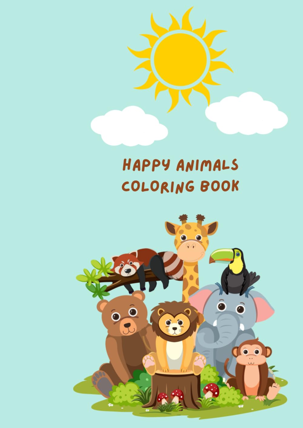 Happy Animals Coloring Books