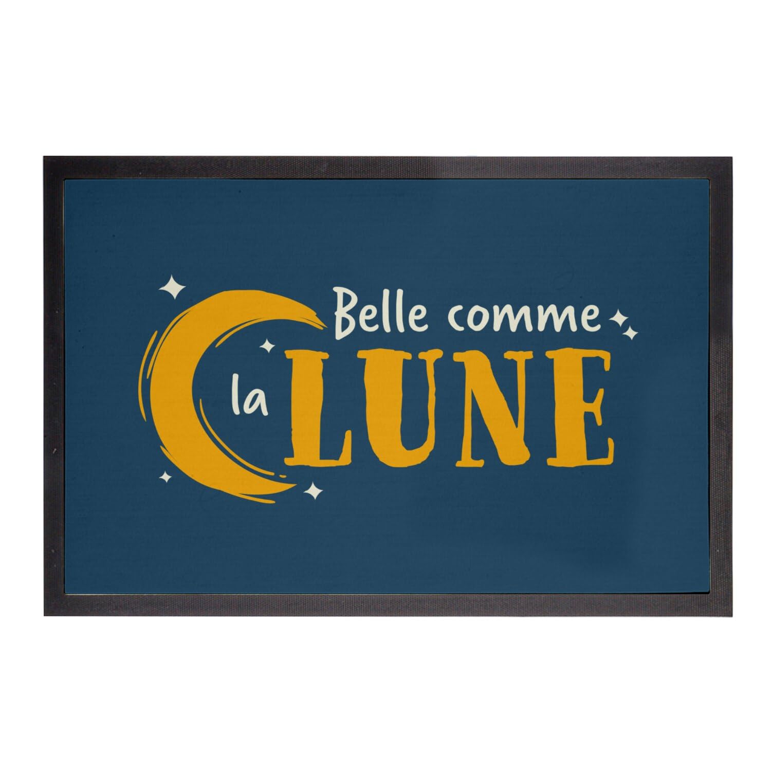Paillasson bleu lune astronaute grand tapis essuie-pieds antidérapant