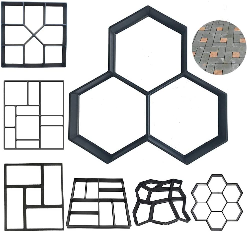 Stampo Per Pavimentazione Fai Da Te - Creare Mattoni E Pietre Per Giardino Con Cemento, Facile Da Usare - Foto 7