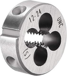 sourcing map #12-24 UNC Round Die, Machine Thread Right Hand Threading Die, Alloy Tool Steel Screw Thread Cutting Die