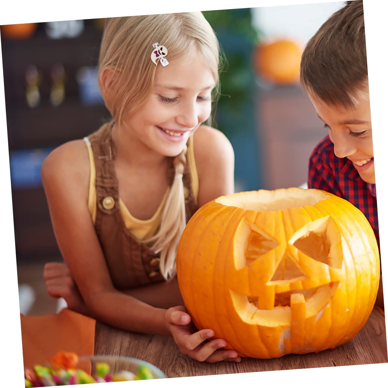 Haarnadeln, Haarspangen for Frauen, 2 Stück Haarnadel Edelstahl Kopfschmuck Zuhause Party Verwendung Frauen Farbe Kürbis Requisiten Dressup Hexe Mädchen Alligator Verschiedene Clips Hut Halloween süße