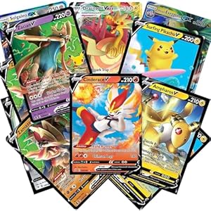 Pokemon Cards 50 Card Assorted Lot with Guaranteed V Pokemon