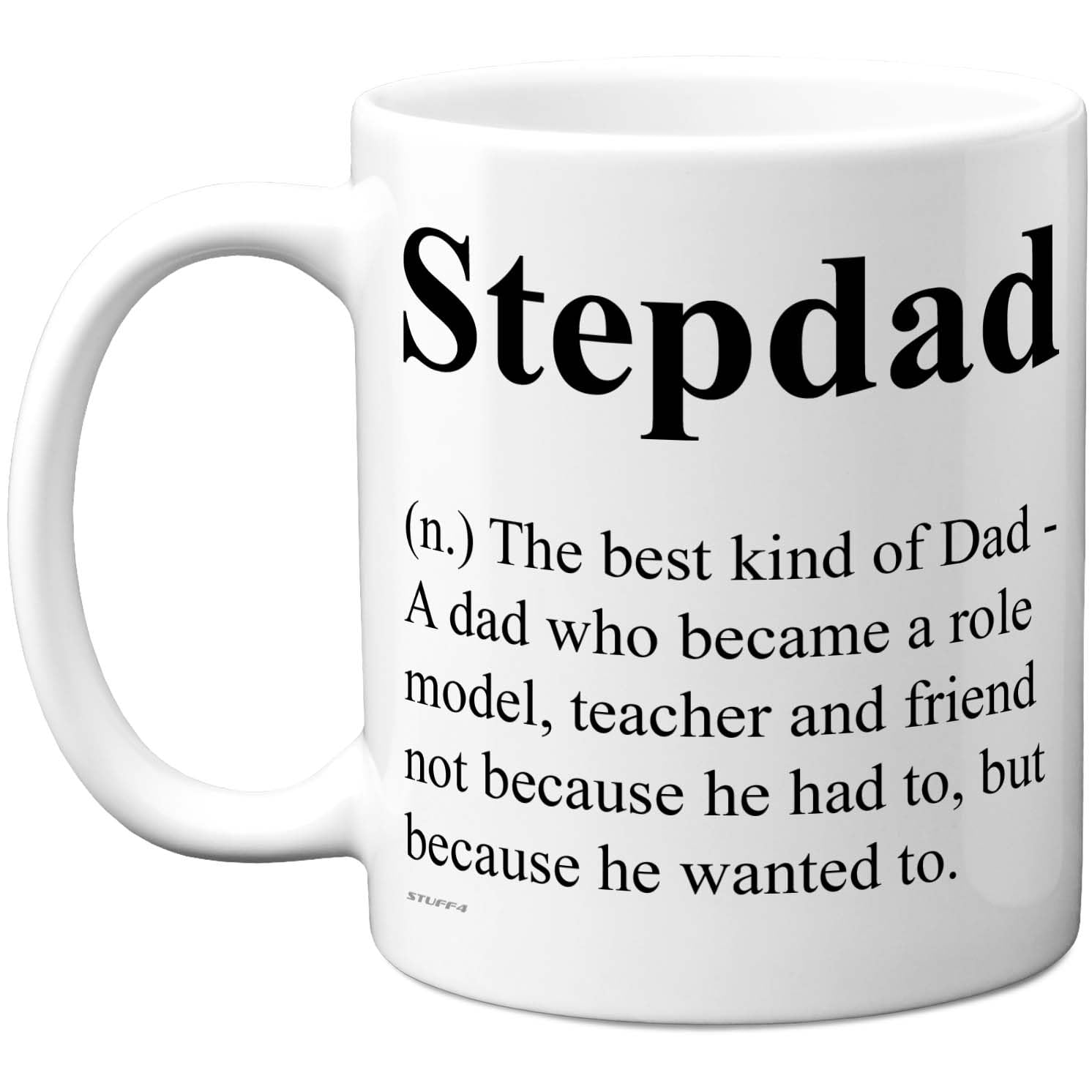 Stuff4 Stepdad Mug - Heartfelt Definition Family Design - Appreciation for a Role Model Dad - 11oz Ceramic Gloss Mug