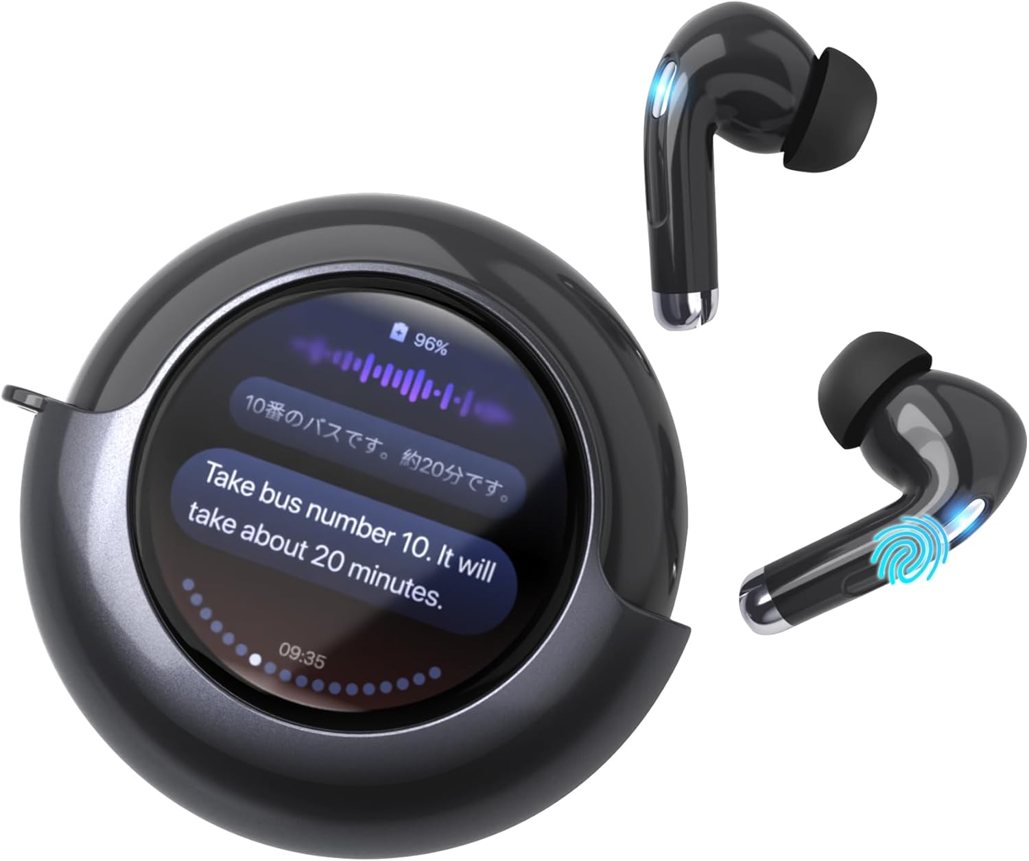 AI Translation Earbuds Real Time, 157 Languages 2-Way Translator Earbuds with Call Translation, 3-in-1 Interpreter, 40H Playtime, Audifonos Traductores Inglés Español for Travel Business Learning