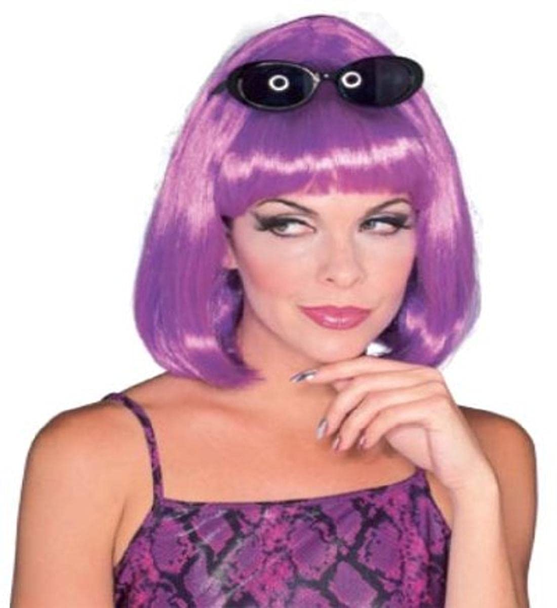 Rubies Women's Costume Fashion Wig, Purple Starlet