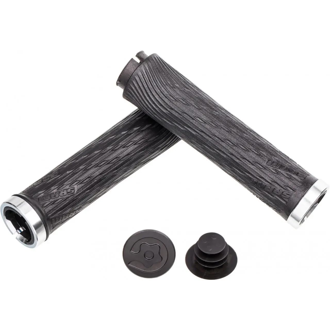 Sram MTB Locking Grips for Grip Shift Full Length 122 mm with Black Clamps and End Plug