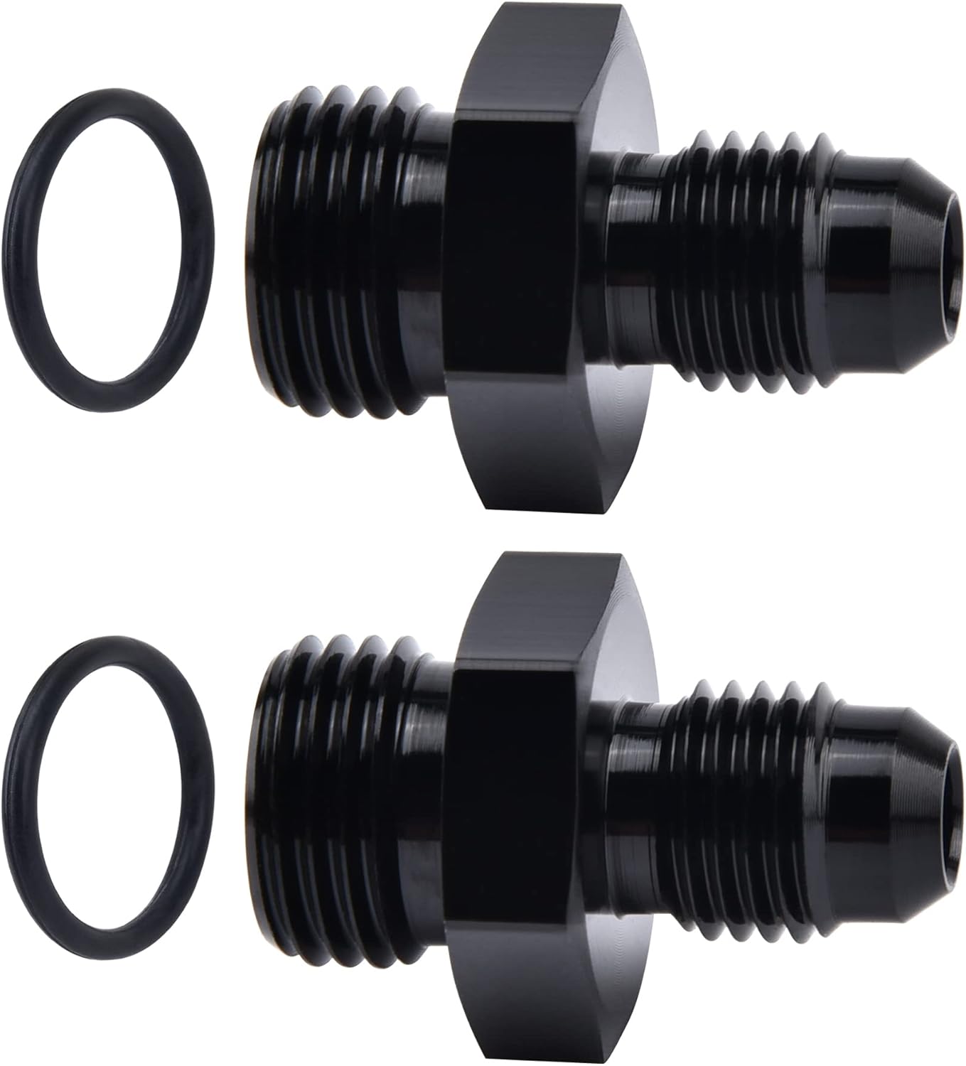 EVIL ENERGY 4AN Flare to 6AN ORB Male Fuel Rail Adapter 2PCS Bundle with Adjustable 3AN-16AN Wrench Aluminum Blue