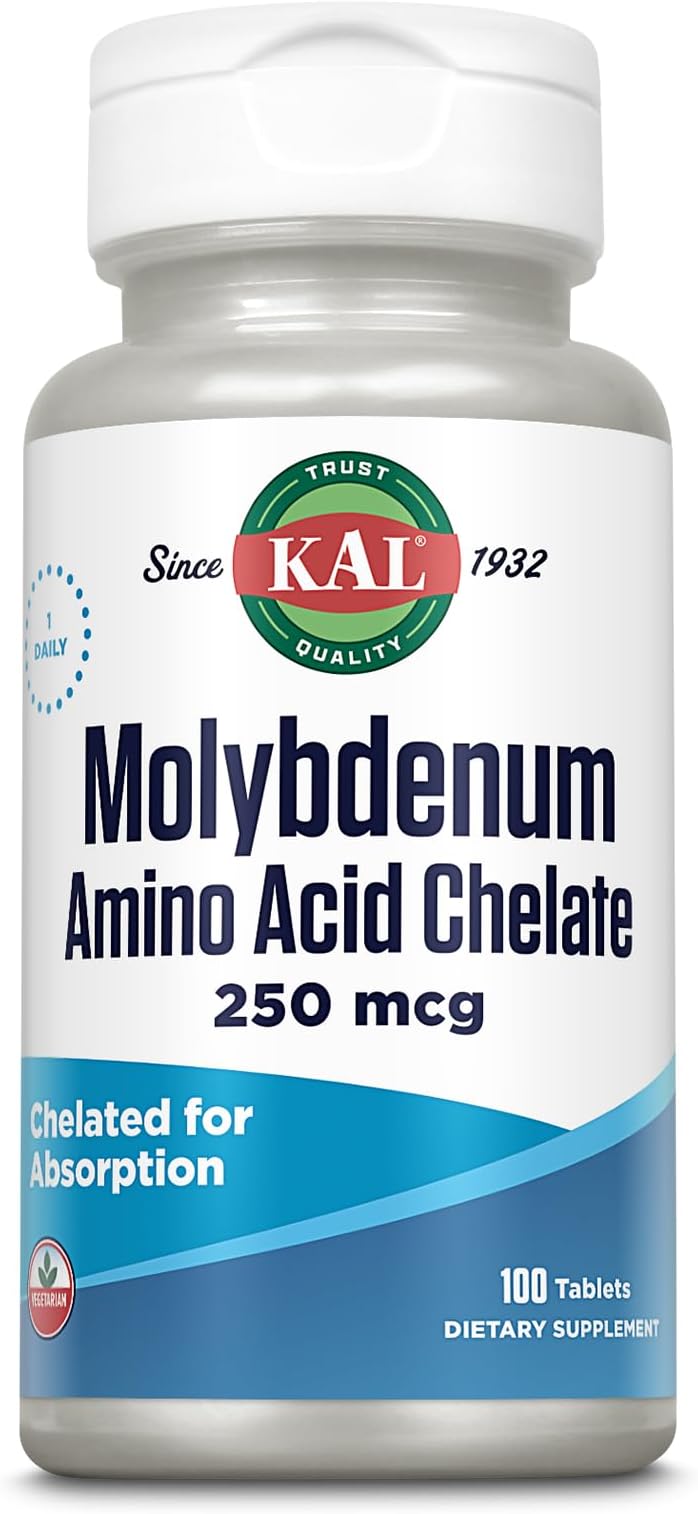 Kal 250 Mcg Molybdenum Chelated Tablets, 100 Count