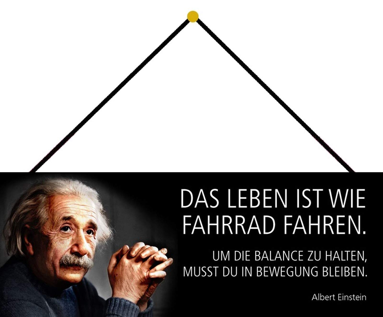 Albert Einstein Das Leben ist wie Fahrrad fahren. Um die Balance zu halten, musst du in