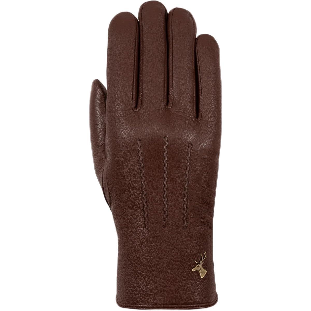Schwartz & von Halen Handschuhe Herren - Hunter (braun) - Leder - 100% Ziegenleder (Nappa) - Luxuriöses Lammfellfutter - Braun