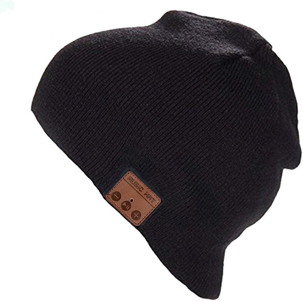 Wireless Bluetooth Beanie Hat Unisex Women Men Winter Warm Music Knitted Cap with Stereo Headphone Headset Speaker Mic Hands-Free for Running Skiing Skating Hiking