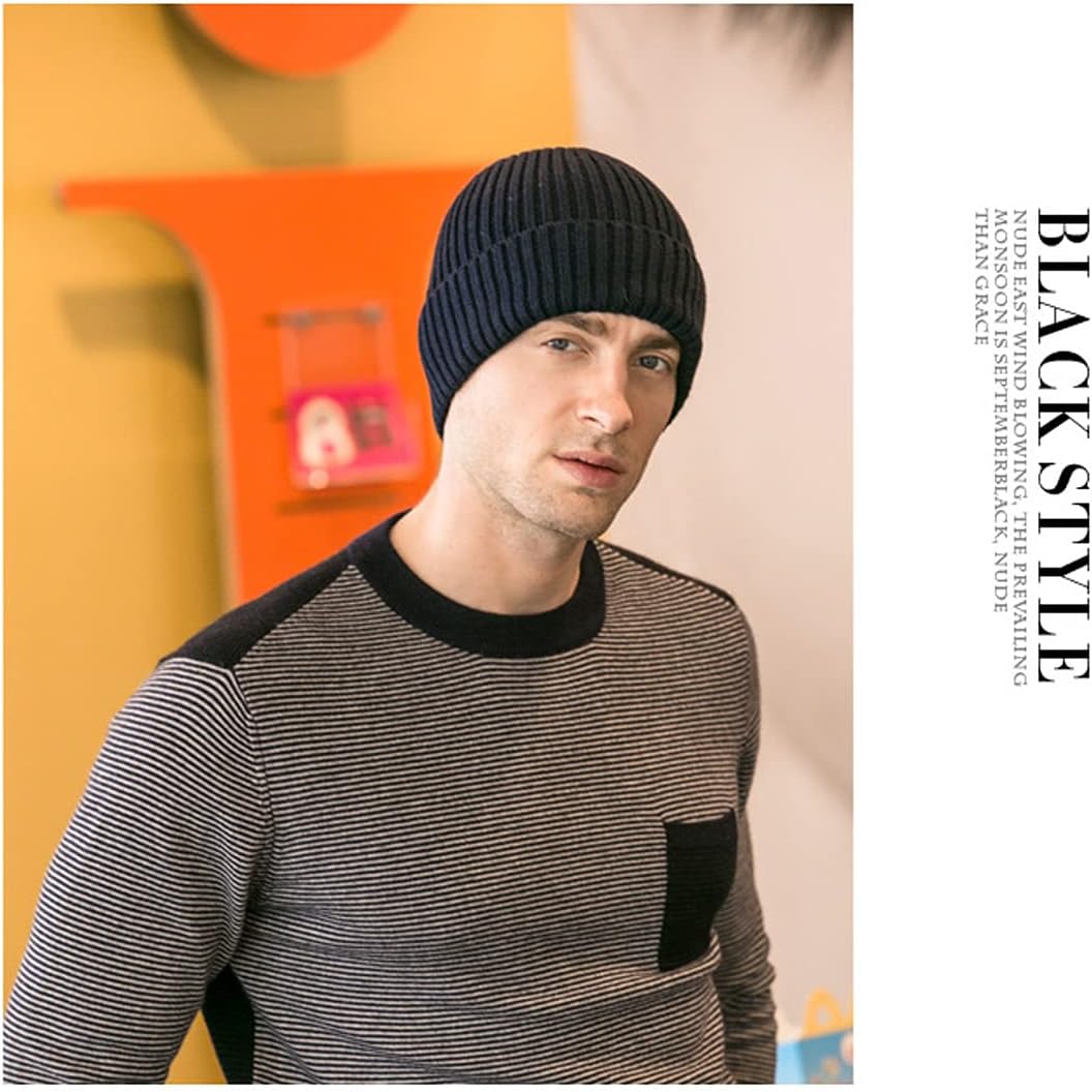 Mens Beanie - Winter Hats for Men Women Cuff Fleece Beanie Knit Wool Skull Cap for Outdoor Activities and Daily Use - Image 3