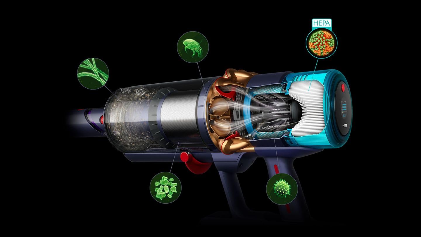 Dyson SV23 Gen5detect Absolute Şarjlı Dikey Süpürge Mavi Bakır