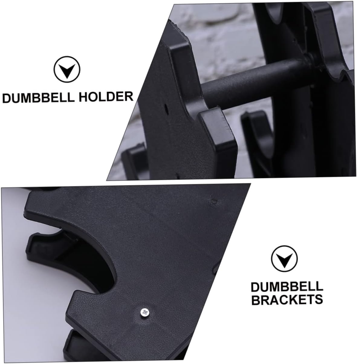 2Pcs Vertical Dumbbell Racks Dumbbell Storage Stand for Home Gym Organization Durable Material Compact Design Holds Weights Black Color