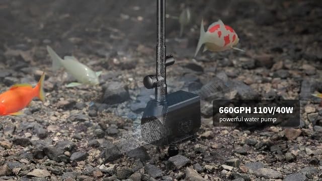 Bild 6 - Biling Teichfilter Komplettset mit Pumpe 2500 l/h Teichpumpe mit Filter, 3 Düse und Durchflussregler Springbrunnen für Außen 400-2500 L Gartenteich Wasserspeier Pool Leise Filterpumpen