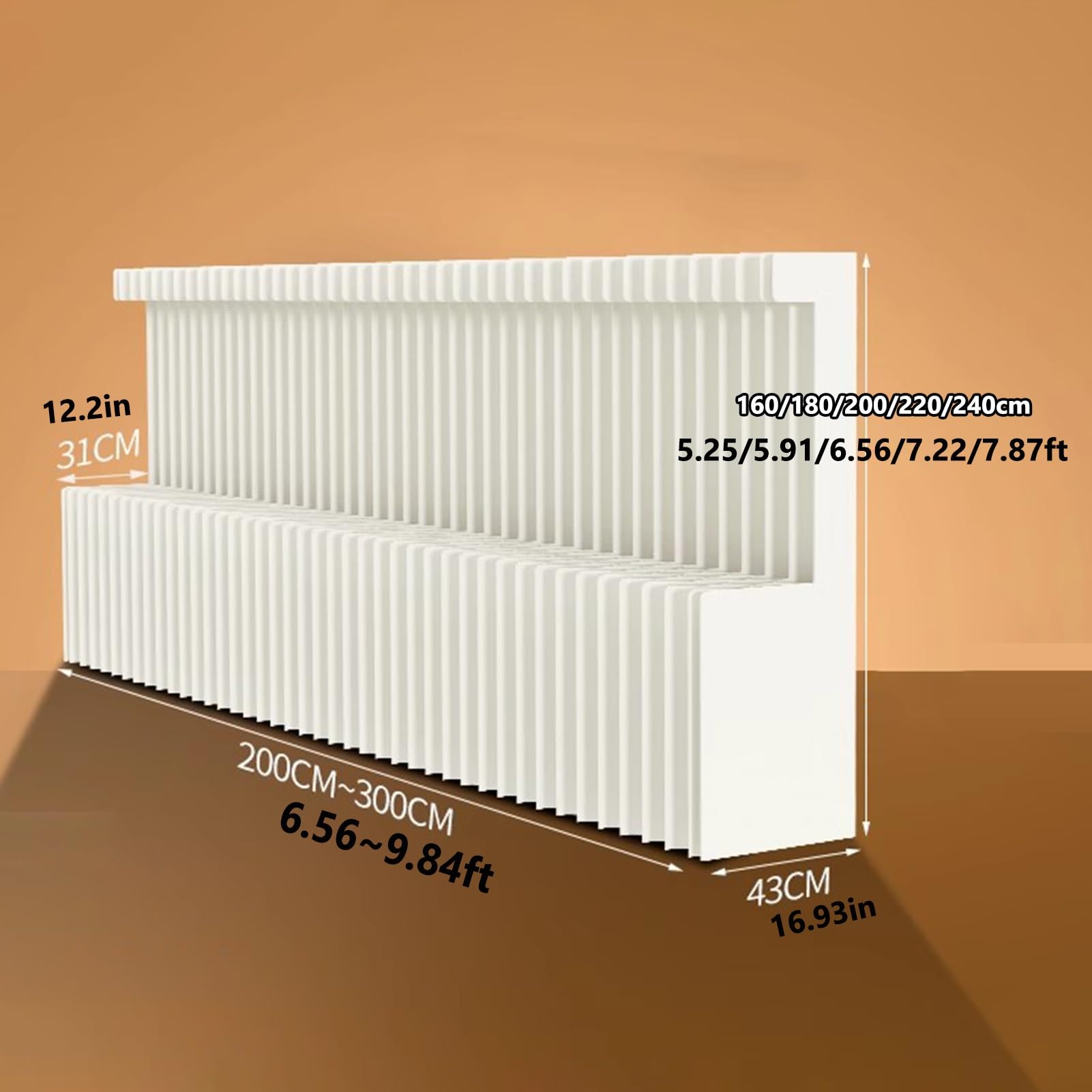 Divisori per ambienti, Parete divisoria for la privacy commerciale, for ufficio domestico(3x1.6m/9.84x5.25ft)