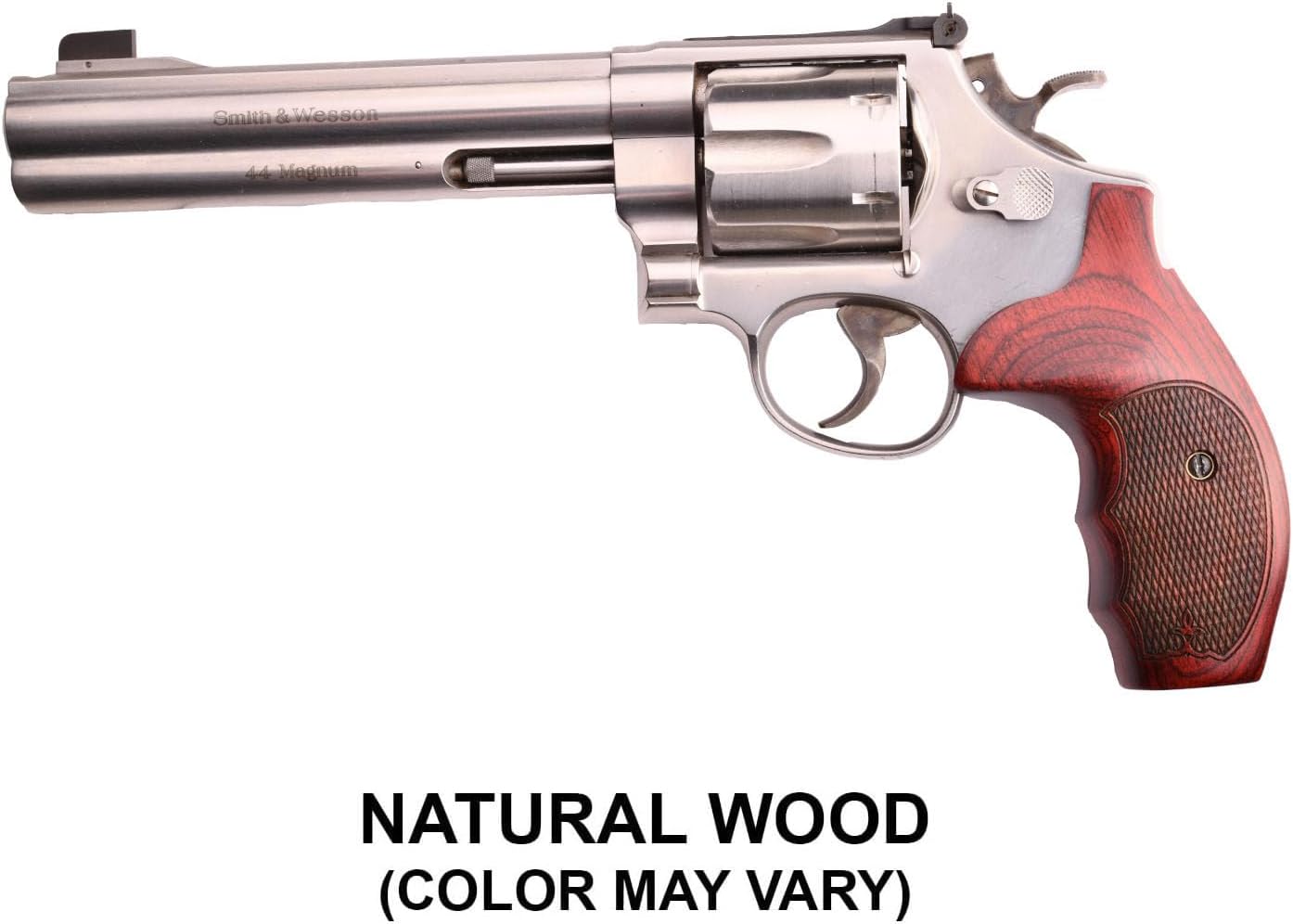 Altamont S&W N Round Combat Fingergroove Revolver Grip - Real Wood Gun Grips fit Smith and Wesson N Round Frame Revolvers - Made in USA
