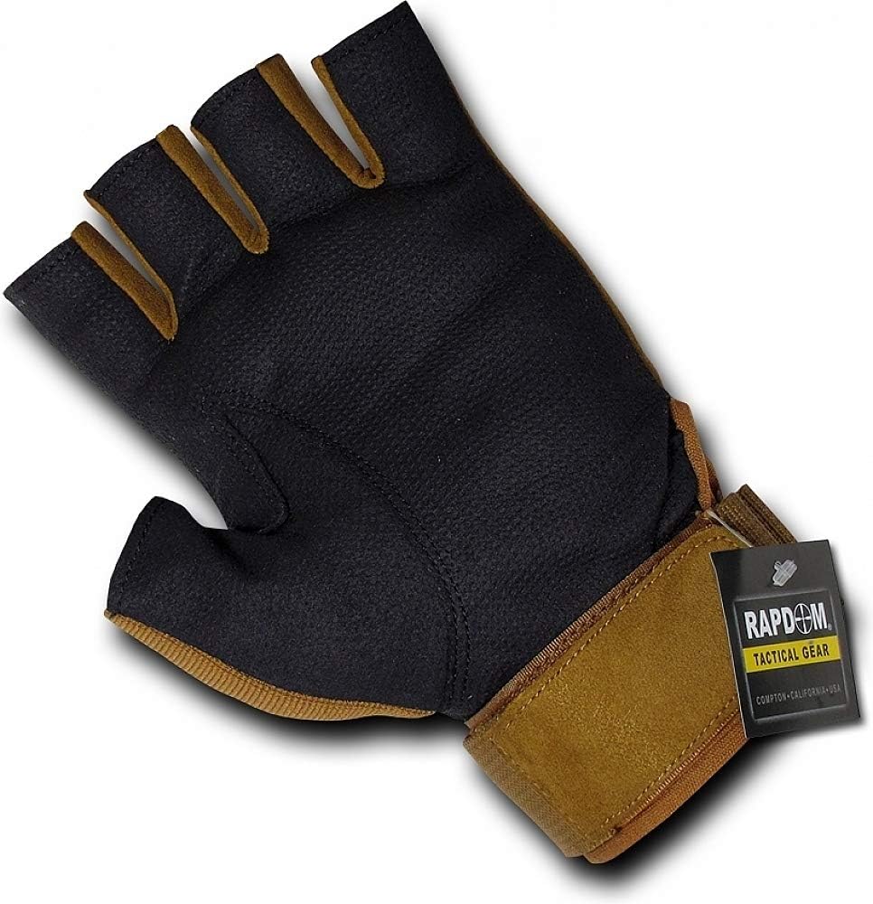 RAPDOM Tactical T42-PL-COY-09 Half Finger Knuckle Glove, 3XL, Coyote