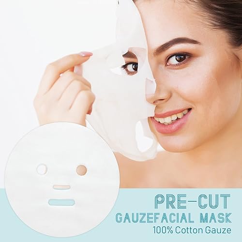 Miniatura 3 de Maitys 150 piezas de gasa precortada de algodón facial de gasa para cuidado de la piel para spa facial, alta frecuencia (8 x 10 pulgadas, estilo de