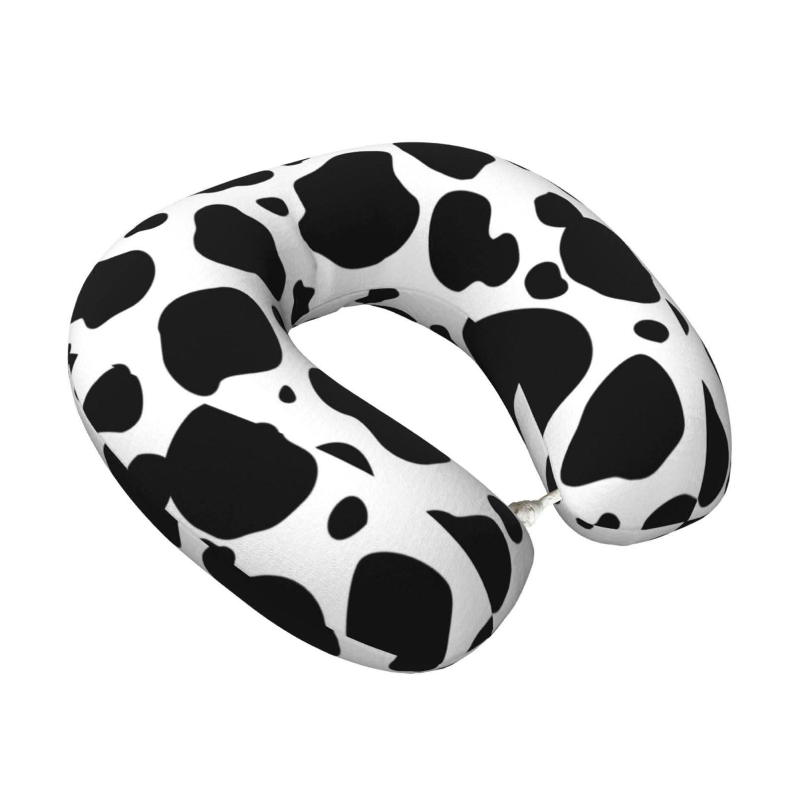 LKYMOH Cows Print, Travel Neck Pillow U-Shaped Memory Neck Support Soft Comfortable With Washable Cover For Airplane Car Traveling and Office